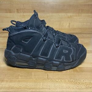 Nike Air More Uptempo Sz 11.5 Black 3M Reflective